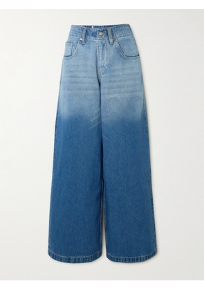 DION LEE - Low-rise Wide-leg Jeans - Blue - 24,25,26,27,28,29,30,31,32