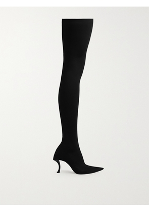 Balenciaga - Hourglass Stretch-knit Over-the-knee Boots - Black - IT36,IT37,IT38,IT39,IT40