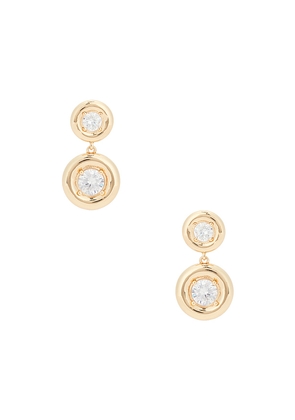 Ettika Gypsy Set Crystal Earrings in Metallic Gold.