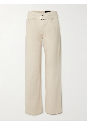 Proenza Schouler - Ellsworth Belted High-rise Straight-leg Jeans - Ecru - 24,25,26,27,28,29,30