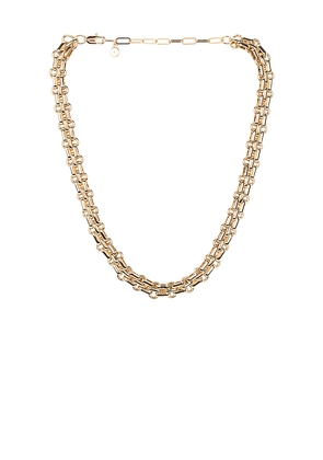 Ettika Woven Necklace in Metallic Gold.