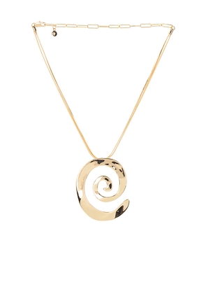 Ettika Aura Swirl Necklace in Metallic Gold.