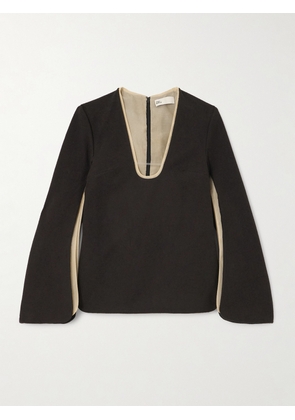 Tory Burch - Layered Crepe Blouse - Brown - US2,US4,US6,US8