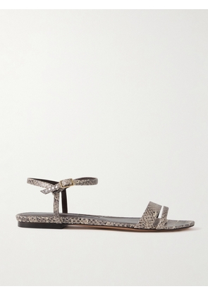 Emme Parsons - Simple Snake-effect Leather Sandals - Animal print - IT35,IT36,IT37,IT38,IT39,IT40,IT41