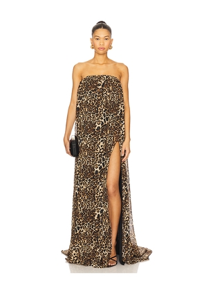 AWAVE Studio Long Dress With Leg Slits in Brown. Size 34/2. Also in 36/4.