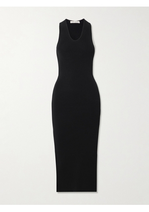 ST. AGNI - Asymmetric Tencel™ Lyocell-blend Maxi Dress - Black - x small,small,medium,large,x large