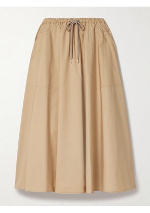 Moncler - Cotton-poplin Maxi Skirt - Brown - IT38,IT40,IT42,IT44,IT46,IT48