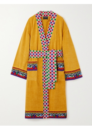 Dolce & Gabbana - Printed Cotton-terry Robe - Yellow - x small,small,medium,large,x large