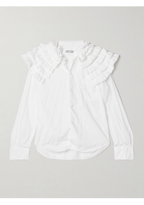 COMME DES GARÇONS COMME DES GARÇONS - Ruffled Voile Shirt - White - x small,small,medium,large