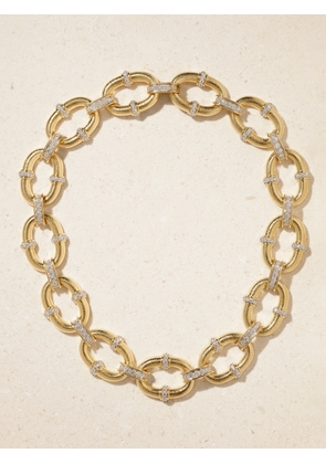 DAVID WEBB - 18-karat Gold, Platinum And Diamond Necklace - One size