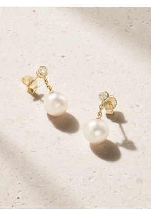 Mikimoto - 18-karat Gold, Pearl And Diamond Earrings - White - One size