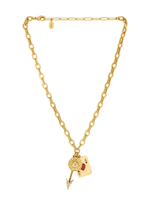 Elizabeth Cole Viancey Necklace in Metallic Gold.