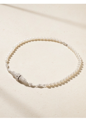 Rainbow K - Majesty 18-karat White Gold, Diamond And Pearl Necklace - One size