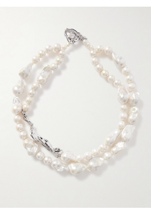 Completedworks - + Net Sustain Foraging Rhodium-plated Recycled Silver Pearl Necklace - Gold - One size