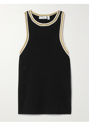 A.L.C. - Nelly Crochet-trimmed Cotton-blend Tank - Black - x small,small,medium,large,x large