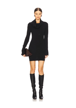 THE ATTICO Cashmere Mini Dress in Black. Size 36. Also in 38, 40, 42, 44.