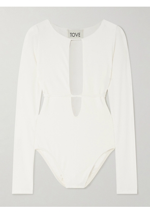 TOVE - Jennifer Cutout Stretch-crepe Bodysuit - White - FR 34,FR 36,FR 38,FR 40,FR 42