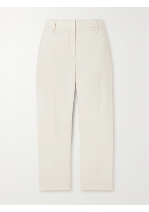 Brunello Cucinelli - Stretch-cotton Drill Straight-leg Pants - Off-white - IT36,IT38,IT40,IT42,IT44,IT46,IT48,IT50,IT52