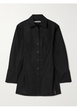 ALEXANDER WANG - Cotton-poplin Mini Shirt Dress - Black - US0,US2,US4,US6,US8,US10