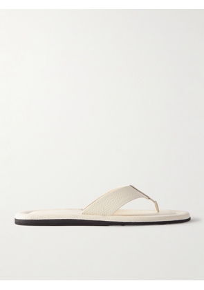 Proenza Schouler - Cooper Textured-leather Flip Flops - Cream - IT35,IT35.5,IT36,IT36.5,IT37,IT37.5,IT38,IT38.5,IT39,IT39.5,IT40,IT41,IT42