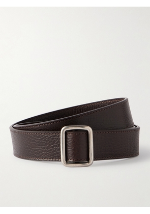 The Row - Jin Textured-leather Belt - Brown - One size
