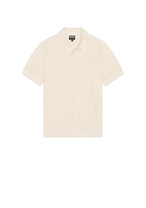 Brixton Weekend Terry Cloth Polo in Ivory. Size L. Also in M.