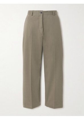 Purdey - Cotton-blend Twill Straight-leg Pants - Green - UK 6,UK 8,UK 10,UK 12,UK 14,UK 16