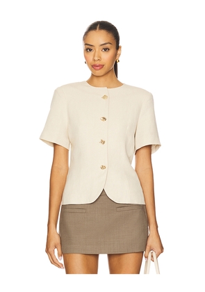 ASTR the Label Saige Blouse in Neutral. Size L. Also in S, XS.