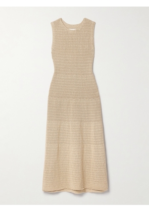 LAUREN MANOOGIAN - + Net Sustain Basket Crocheted Pima Cotton And Linen-blend Maxi Dress - Brown - 1,2,3