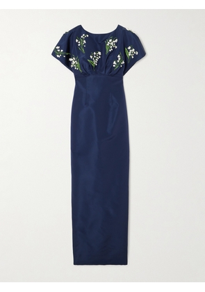 Carolina Herrera - Embellished Silk-faille Gown - Blue - US2,US4,US6,US8,US10