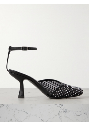 Christopher Esber - Minette Crystal-embellished Leather-trimmed Mesh Pumps - Black - IT35,IT36,IT37,IT38,IT39,IT40