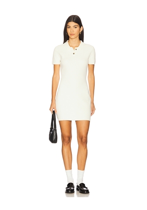 Alexander Wang Polo Mini Dress With Embossed Logo in Ivory. Size M. Also in S.