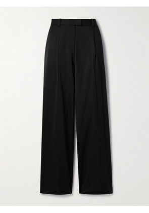 Another Tomorrow - Wool-blend Wide-leg Pants - Black - IT36,IT38,IT40,IT42,IT44,IT46,IT48,IT50