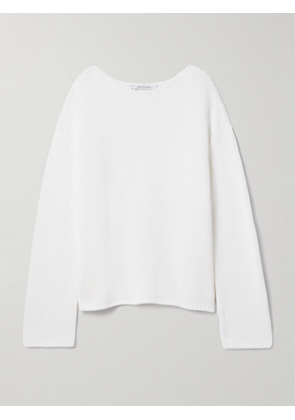 Another Tomorrow - + Net Sustain Organic Cotton Sweater - White - x small,small,medium,large,x large