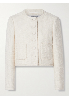 Another Tomorrow - + Net Sustain Cropped Organic Cotton-tweed Jacket - Cream - IT36,IT38,IT40,IT42,IT44,IT46,IT48,IT50