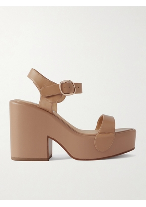 Gabriela Hearst - Iris Leather Platform Sandals - Brown - IT36,IT37,IT37.5,IT38,IT38.5,IT39,IT39.5,IT40,IT40.5