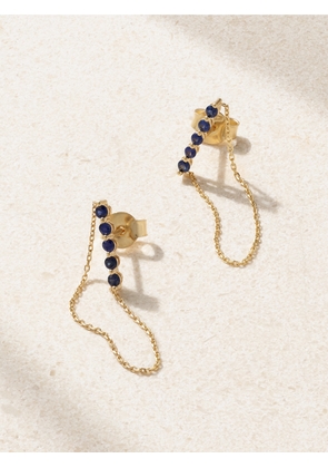 JIA JIA - Gold Sapphire Earrings - Blue - One size