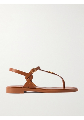 Chloé - Marcie Embellished Leather Sandals - Brown - IT35,IT36,IT37,IT38,IT39,IT40,IT41