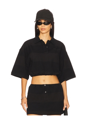 Alexander Wang Deconstructed Polo Shirt in Black. Size M. Also in XS, S.