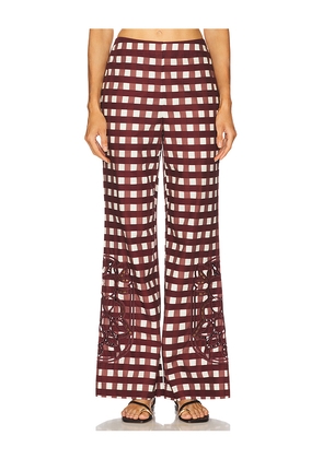 Clea Roma Trouser in Wine. Size M. Also in S, XS.