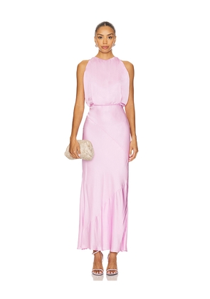 Alejandra Alonso Rojas Blouson Midi Dress in Pink. Size 0. Also in 2, 4, 6, 8.