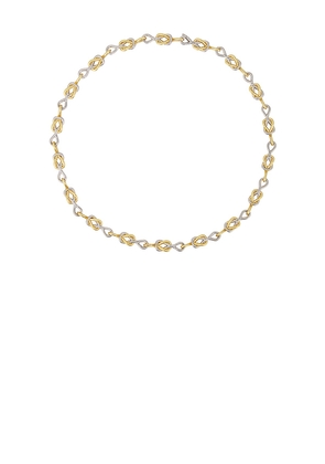 Eddie Borgo Slipknot Link Necklace in Metallic Gold.