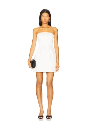 Bardot Karoline Satin Mini Dress in White. Size 2. Also in 4, 8.