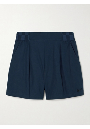 Nike - Pleated Embroidered Cotton-ripstop Shorts - Black - x small,small,medium,large,x large,xx large