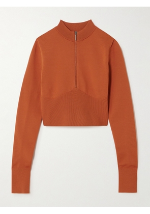 Nike - Cropped Ribbed Stretch-knit Sweater - Red - x small,small,medium,large,x large