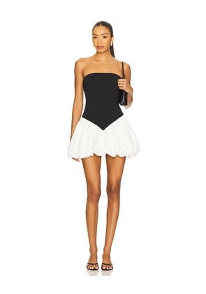 Bardot Vega Strapless Mini Dress in Black,White. Size 10. Also in 12, 6, 8.