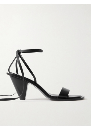 A Emery - Tie-detailed Leather Sandals - Black - IT35,IT36,IT37,IT38,IT39,IT40,IT41
