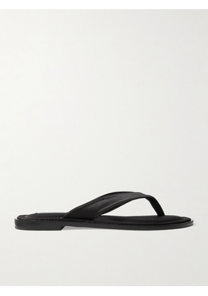 A Emery - Morgan Satin Flip Flops - Black - IT35,IT36,IT37,IT38,IT39,IT40,IT41,IT42