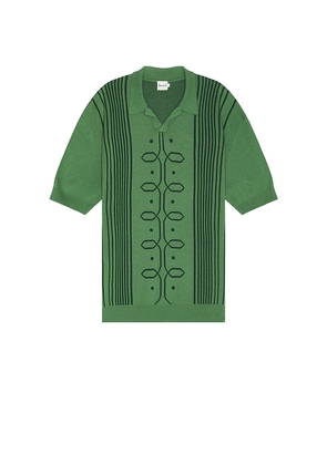 Bound Andreas Knit Polo in Green. Size L. Also in S, M.