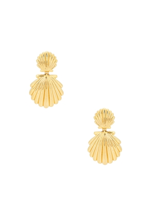 Amber Sceats Palmer Earrings in Metallic Gold.